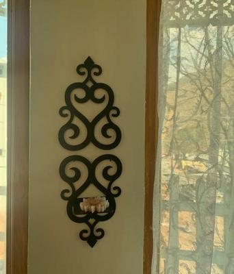 Stylish Iron Wall Sconces with Candles