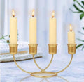 Golden Candle Stand with 4 Cups for Weddings & Home Decor