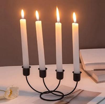Golden Candle Stand with 4 Cups for Weddings & Home Decor