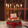 Twisty 6Pcs Metallic Birthday Candles Set