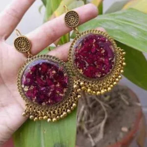 Real Roses Earrings/Jhumky