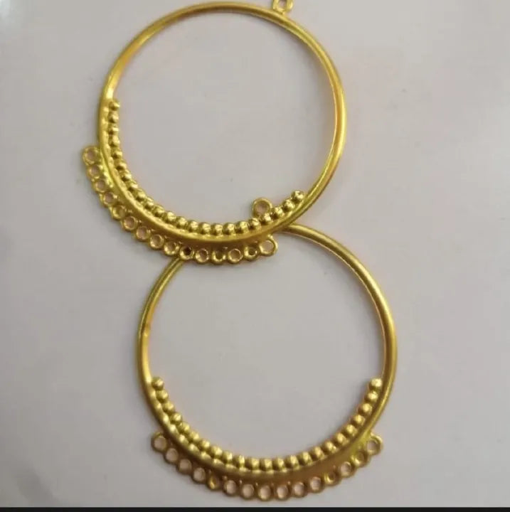 Resin Jhumka Base with Hooks – Handmade Earring Making Supplies | Jewelry Accessories
