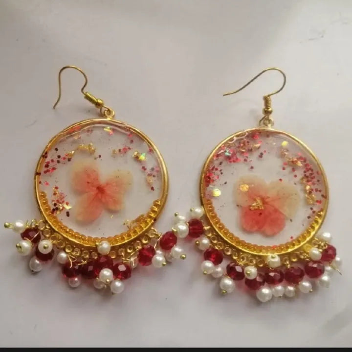 Resin Jhumka Base with Hooks – Handmade Earring Making Supplies | Jewelry Accessories