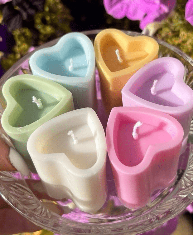 Heart Pillar Candle