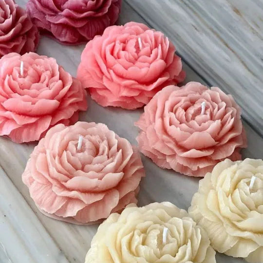 Handmade Peony Flower Scented Candle