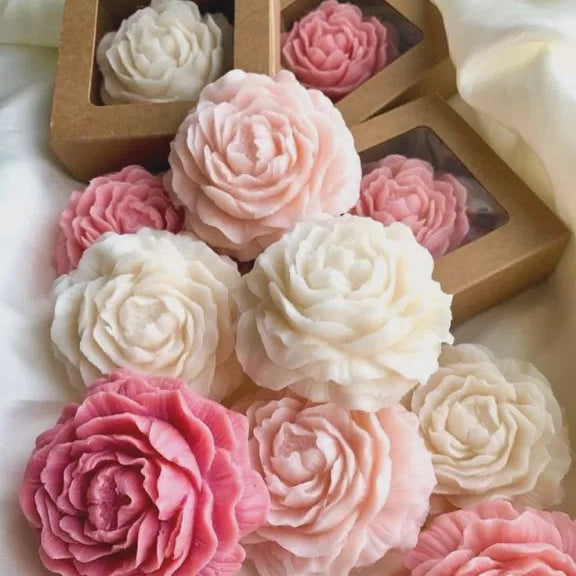 Handmade Peony Flower Scented Candle