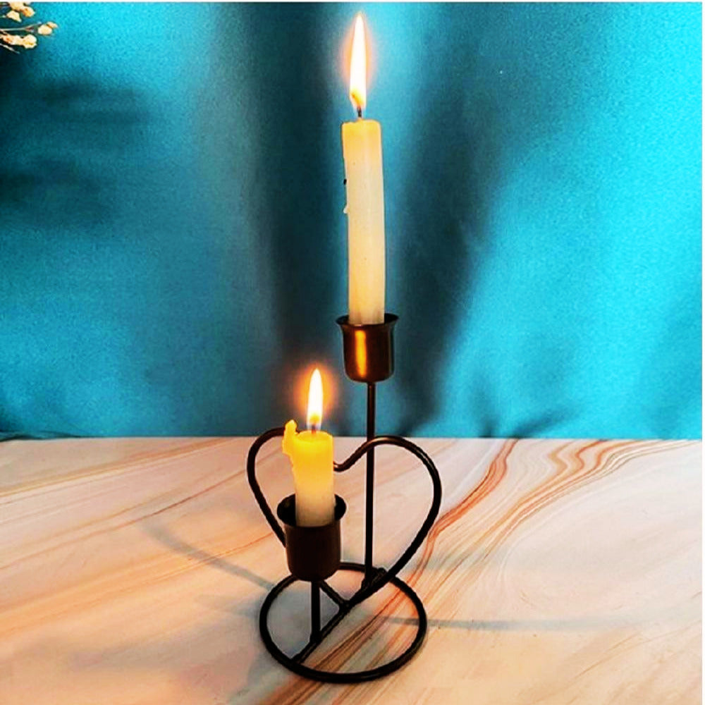 Premium Heart Candle Stand with Stylish Metal Cup