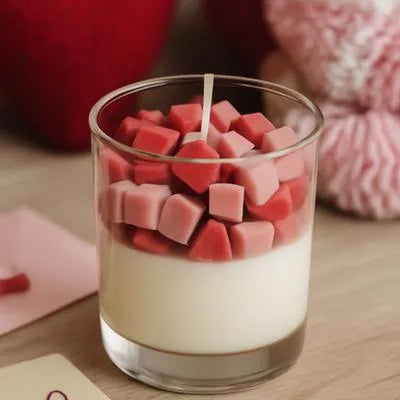 Scented Heart Candle Set 2 Pcs Soy Wax Gift