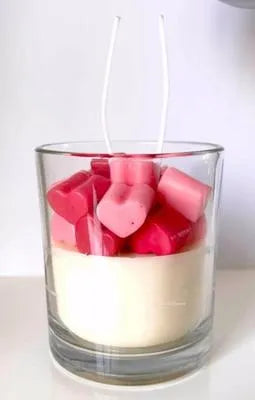Scented Heart Candle Set 2 Pcs Soy Wax Gift