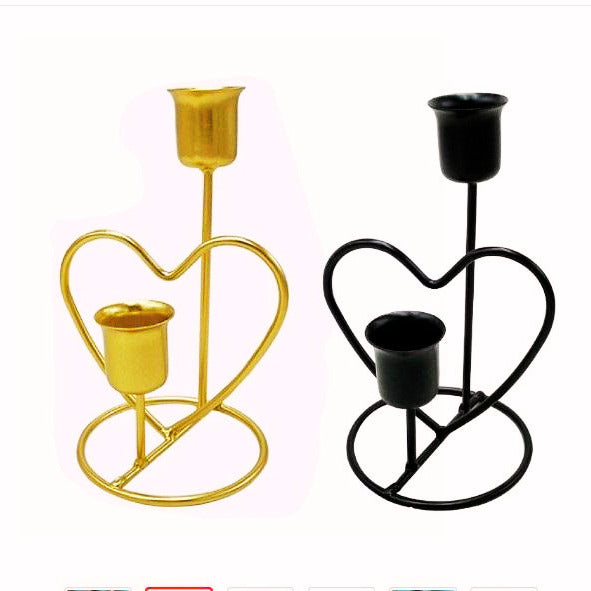 Premium Heart Candle Stand with Stylish Metal Cup