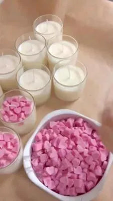 Scented Heart Candle Set 2 Pcs Soy Wax Gift